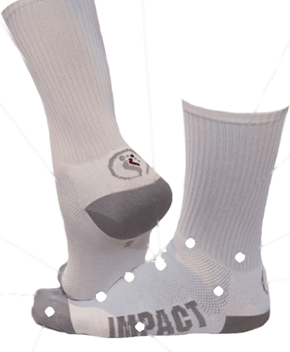 Soleimpact crew socks with twelve performance zones
