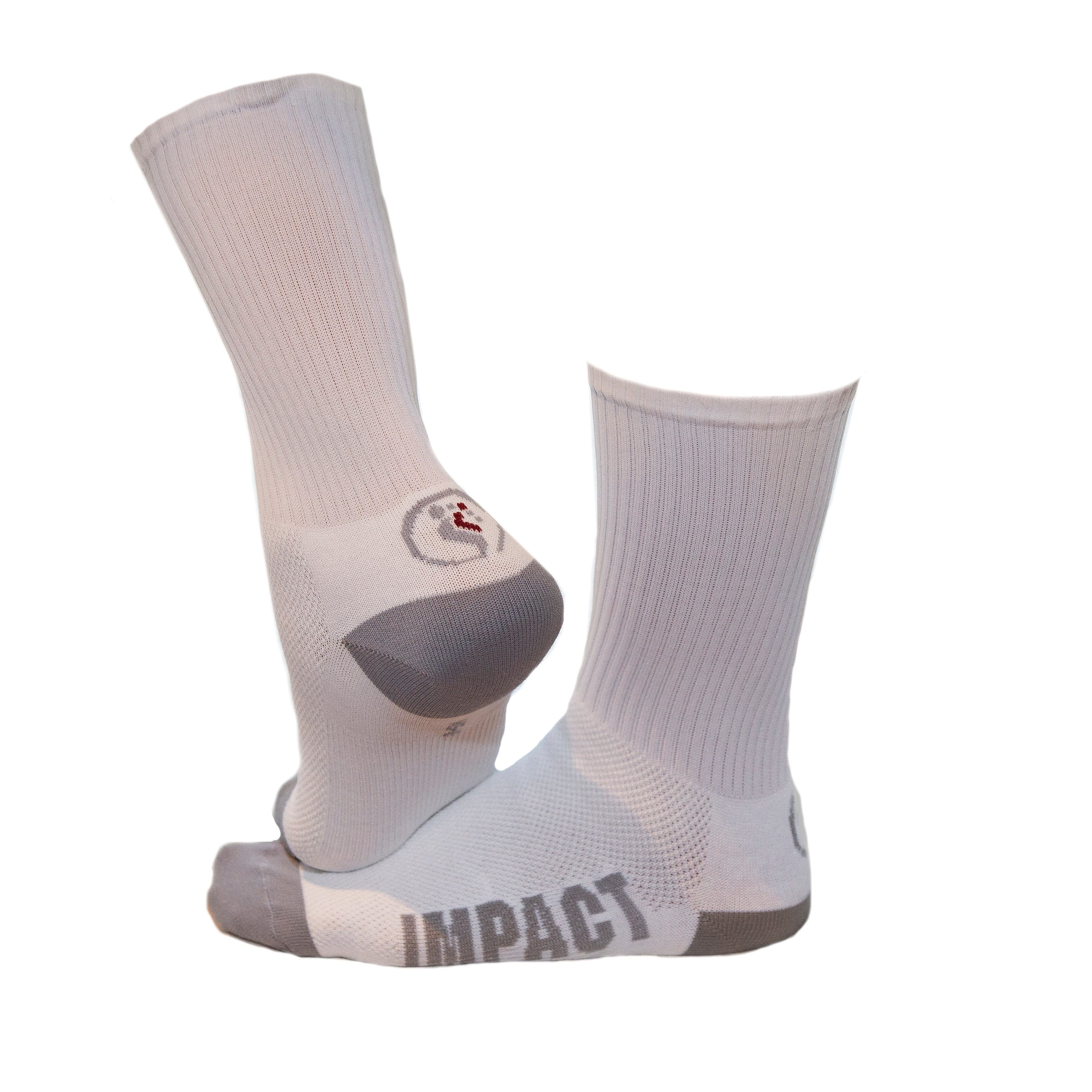 Soleimpact Mid-Calf Crew socks in white